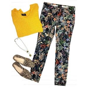 Pilcro Mid-Rise Skinny Botanical Jean | size 25